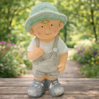 👦 Dekorativní chlapeček s kloboučkem 🌿
