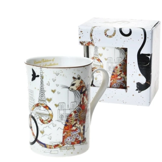 🐱 Hrnek 280 ml – „Kočky v Paříži“ 🗼