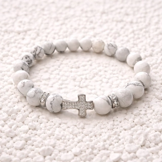 🤍 Náramek Howlit – Křížek 🤍