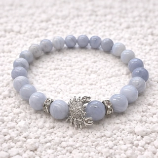 💙 Náramek Achát – Krab 💙