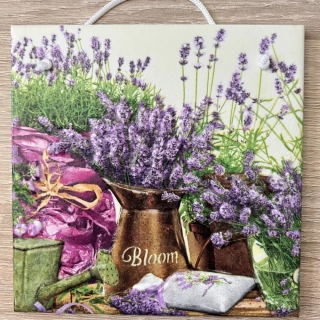 ✨ Dlaždice zdobená technikou Decoupage 3D ✨💜