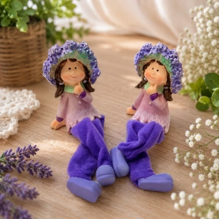 💜 Dekorační figurka holčičky s pohyblivými nohami 💜