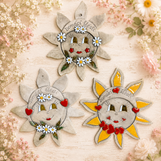 ☀️❤️ Keramické sluníčko „Domácí štěstí“ k zavěšení 🌼