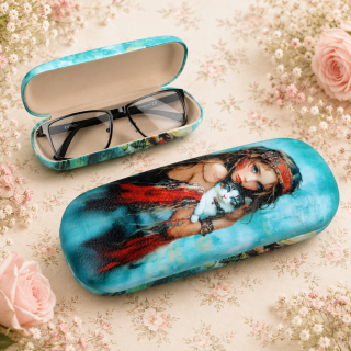 👓🐱 CARMANI® – Pouzdro na brýle Natalia Bonilla „Dívka s kočkou“ 🎨✨