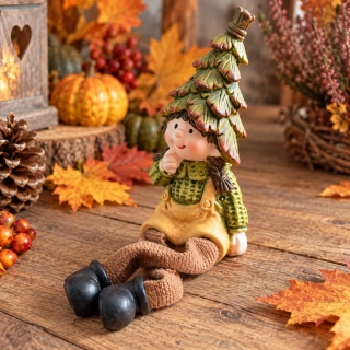 🍂 Podzimní dekorace – sedící skřítek