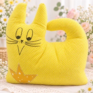 🌿 Polštářek pro klidný spánek – kočička 🐱💛